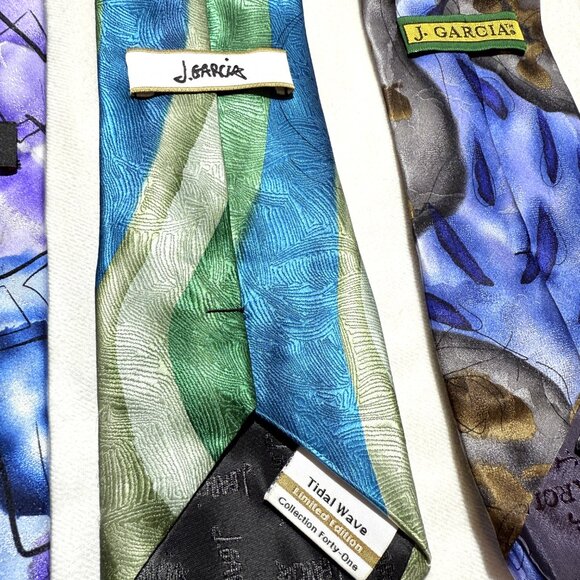 J. Garcia Tie Collection 4 Ties 100% Silk - Picture 7 of 9